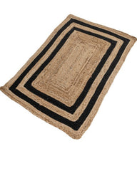 Geometric Brown Jute Dhurrie - 3