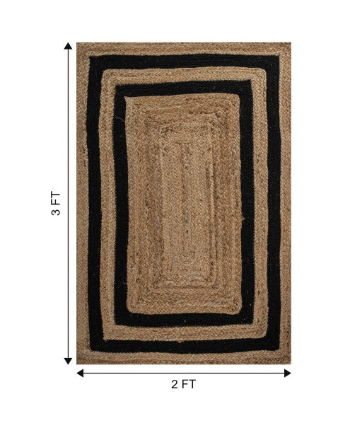 Geometric Brown Jute Dhurrie - 6