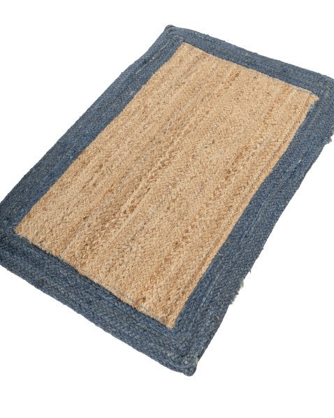 Bordered Brown Jute Dhurrie - 3