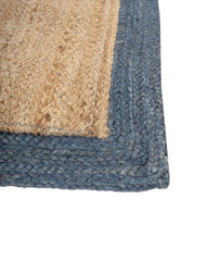 Bordered Brown Jute Dhurrie - 4