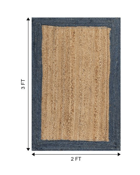 Bordered Brown Jute Dhurrie - 6