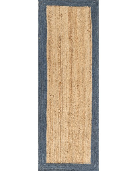 Bordered Brown Jute Dhurrie - 2