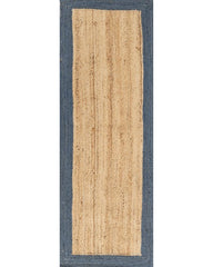 Bordered Brown Jute Dhurrie - 2