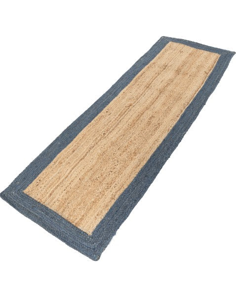 Bordered Brown Jute Dhurrie - 3