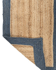 Bordered Brown Jute Dhurrie - 5