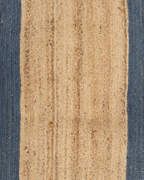 Bordered Brown Jute Dhurrie - 6