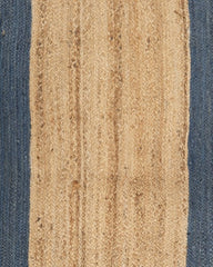 Bordered Brown Jute Dhurrie - 6
