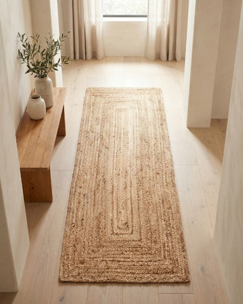 Solid Brown Jute Dhurrie - 1