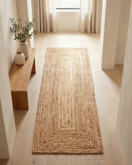 Solid Brown Jute Dhurrie - 1