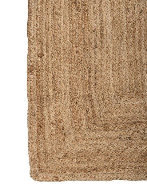 Solid Brown Jute Dhurrie - 4