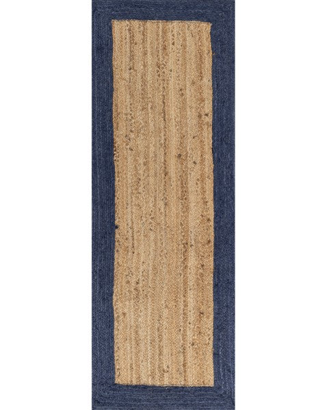 Bordered Brown Jute Dhurrie - 2