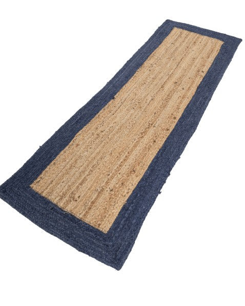Bordered Brown Jute Dhurrie - 3