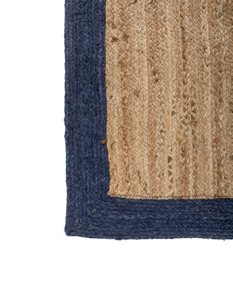 Bordered Brown Jute Dhurrie - 4