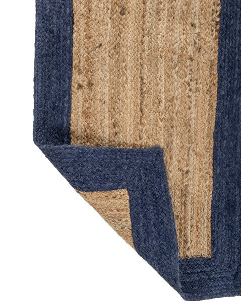 Bordered Brown Jute Dhurrie - 5