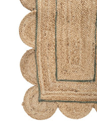 Scalloped Brown Jute Dhurrie - 4