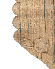 Scalloped Brown Jute Dhurrie - 5