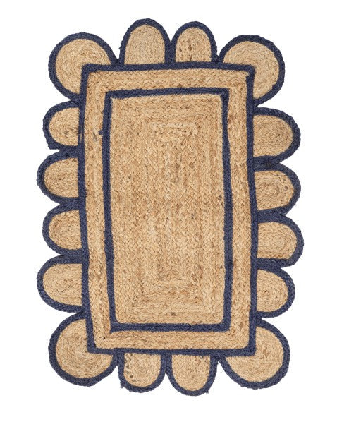 Geometric Brown Jute Dhurrie - 2