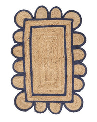 Geometric Brown Jute Dhurrie - 2