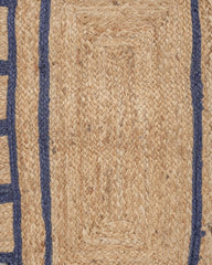 Geometric Brown Jute Dhurrie - 6
