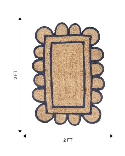 Geometric Brown Jute Dhurrie - 7