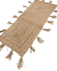 Solid Brown Jute Dhurrie - 3