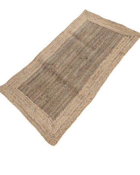 Geometric Brown Jute Dhurrie - 3