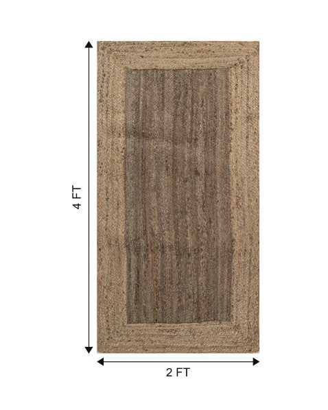 Geometric Brown Jute Dhurrie - 7