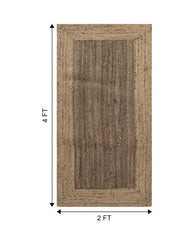 Geometric Brown Jute Dhurrie - 7