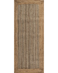 Bordered Brown Jute Dhurrie - 2