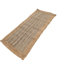 Bordered Brown Jute Dhurrie - 4