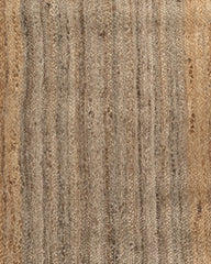 Bordered Brown Jute Dhurrie - 6