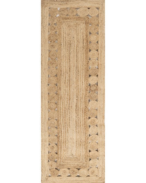 Cutwork Brown Jute Dhurrie - 2