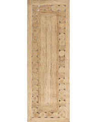 Cutwork Brown Jute Dhurrie - 2