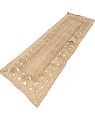 Cutwork Brown Jute Dhurrie - 3