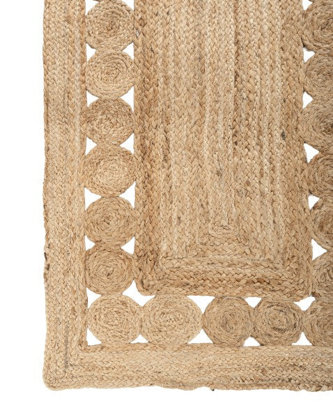 Cutwork Brown Jute Dhurrie - 4