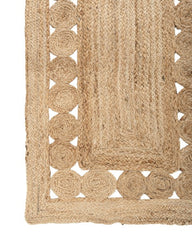 Cutwork Brown Jute Dhurrie - 4