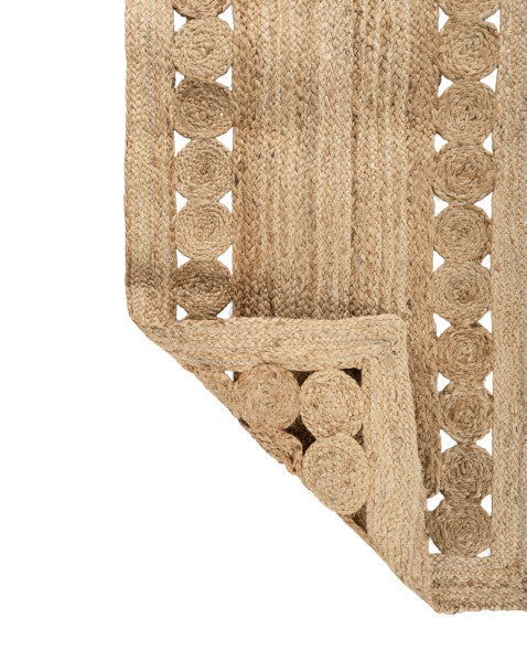 Cutwork Brown Jute Dhurrie - 5