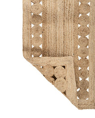 Cutwork Brown Jute Dhurrie - 5