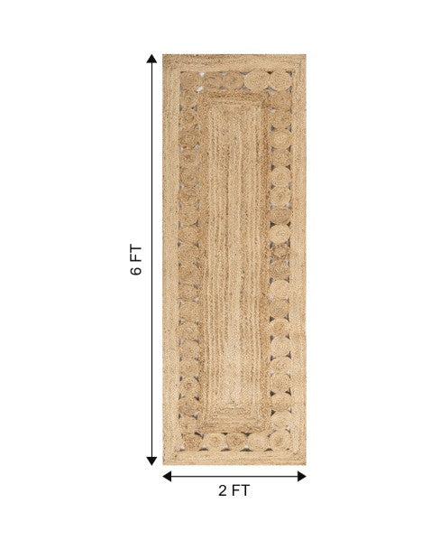 Cutwork Brown Jute Dhurrie - 7