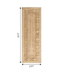 Cutwork Brown Jute Dhurrie - 7