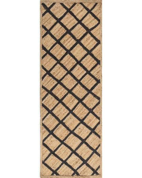 Lattice Brown Jute Dhurrie - 2