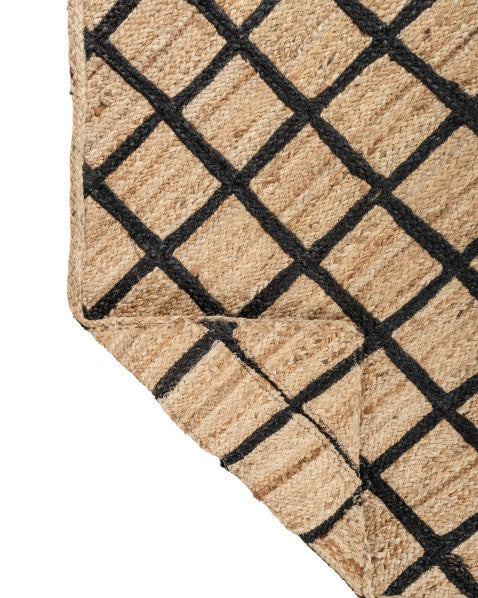 Lattice Brown Jute Dhurrie - 5