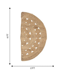 Floral Brown Jute Dhurrie - 7