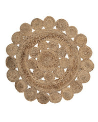 Cutwork Brown Jute Dhurrie - 2