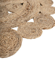 Cutwork Brown Jute Dhurrie - 4