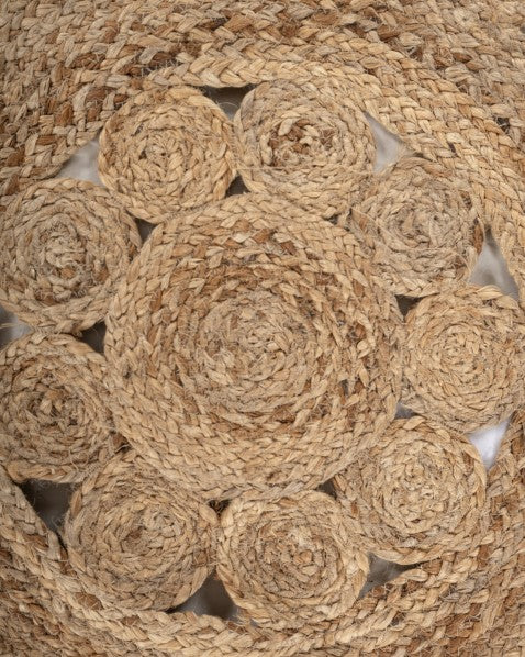 Cutwork Brown Jute Dhurrie - 5