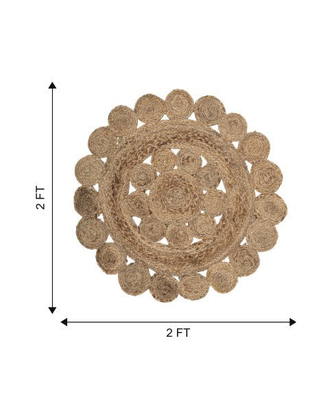 Cutwork Brown Jute Dhurrie - 6