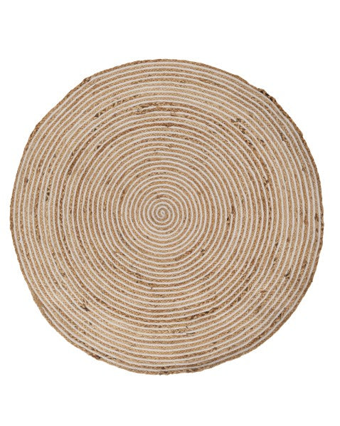 Textured Brown Jute Dhurrie - 2