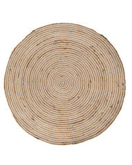 Textured Brown Jute Dhurrie - 2