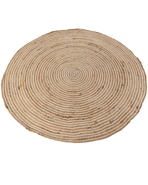 Textured Brown Jute Dhurrie - 3